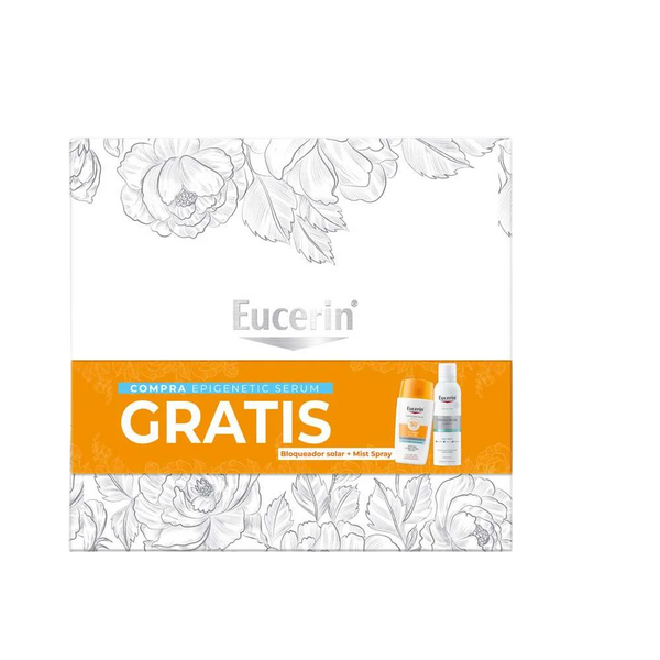 Kit Eucerin: Epigenetic Serum, Protector Solar Hydro Fluid y Hyaluron Mist Spray