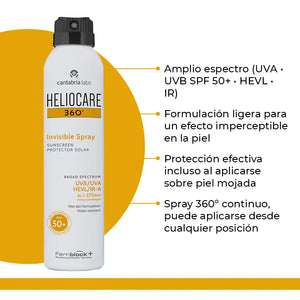 Cantabria Heliocare 360 Invisible Spray SPF50+ x 200 ml - Cantabria