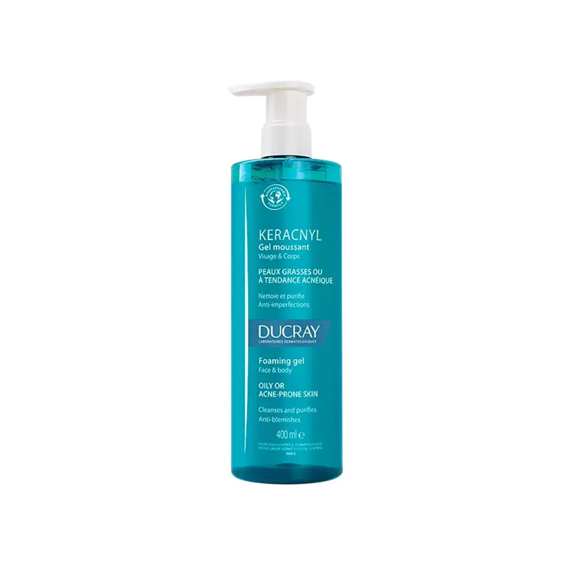 Ducray Keracnyl Gel Limpiador Espumoso x 400 ml - Ducray