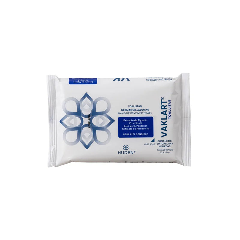 Huden Vaklart Toallitas Desmaquilladoras x 30 - Huden