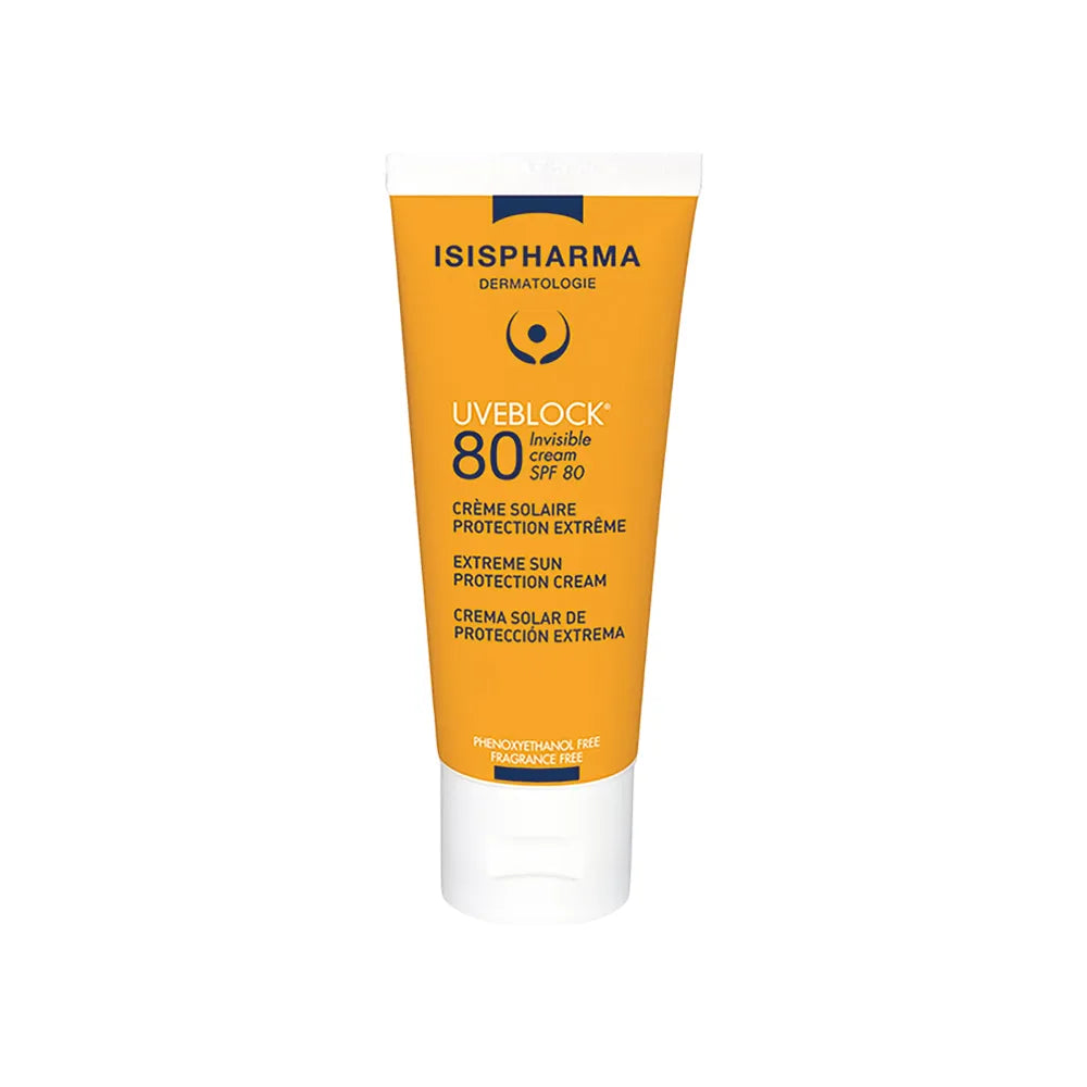 Isispharma Uveblock SPF80 Invisible Cream x 40 ml