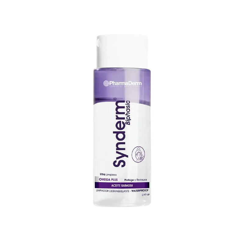 Synderm Desmaquillante Bifásico 240 ml: Limpieza Eficaz para Piel Sensible - Synderm
