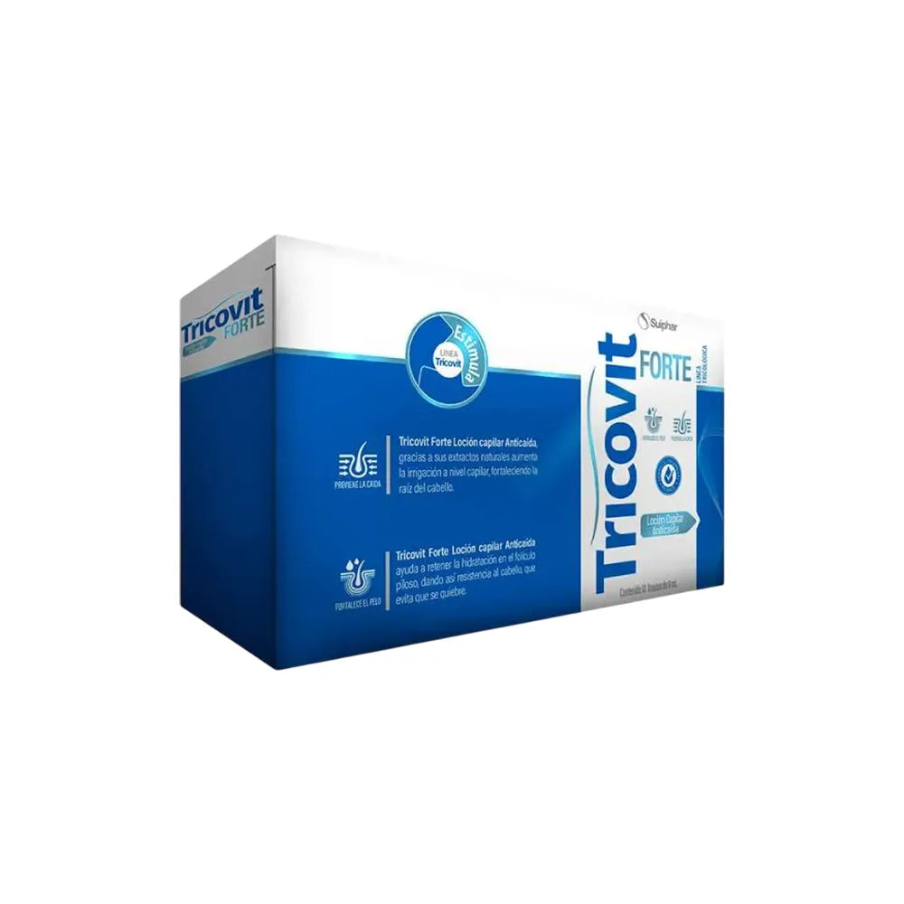 Suiphar Tricovit Forte Loción Anticaída x 10 Ampollas