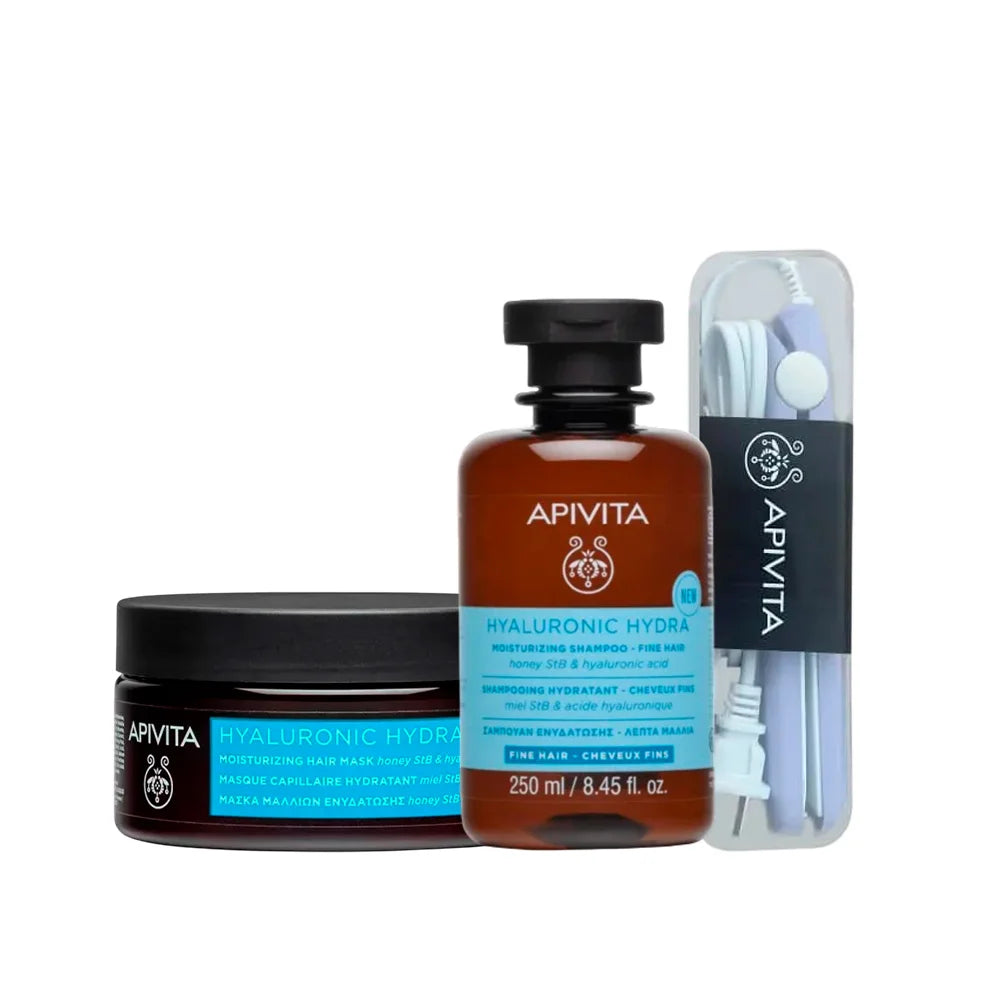 Kit Apivita Hyaluronic Shampo x 250 ml + Apivita Hyauronic Mask x 200 ml Gratis Miniplancha - Apivita