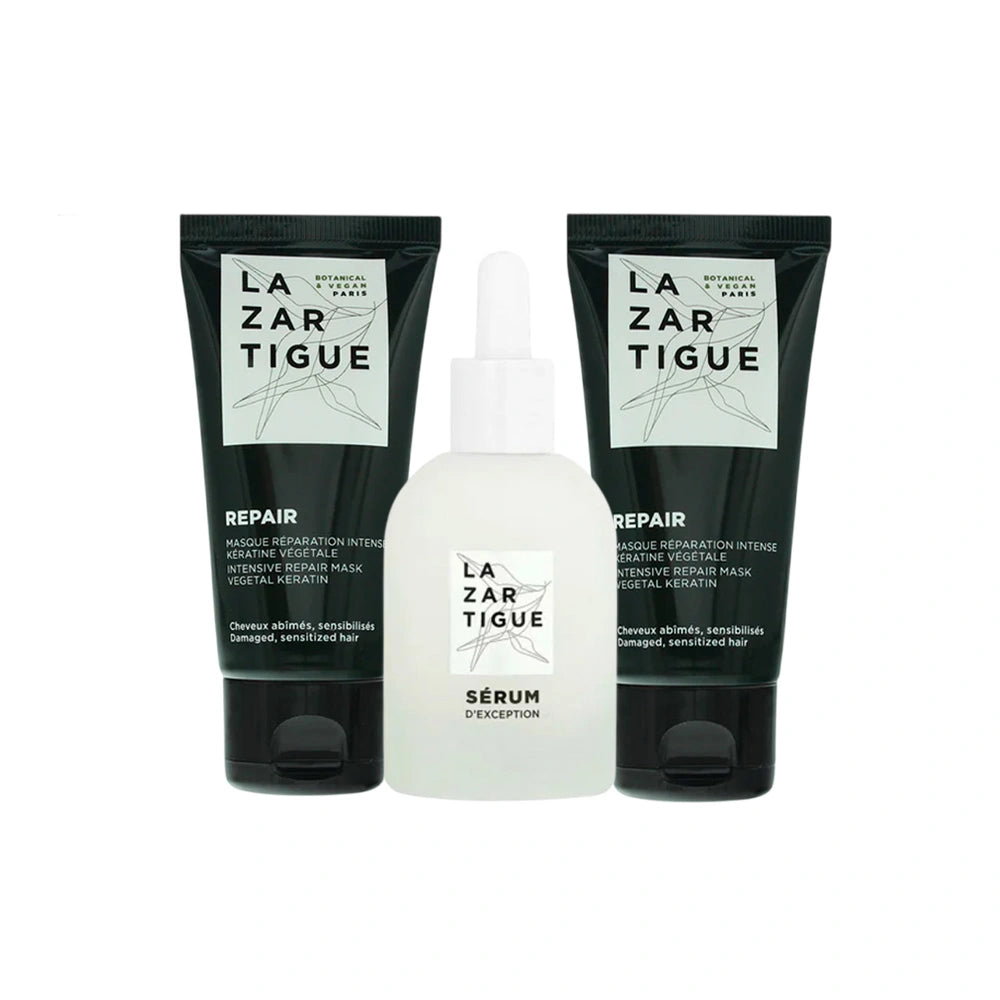 Kit Lazartigue Serum D Exception x 50 ml Gratis Repair Mascarilla x 50 ml Y Repair Shampo x 50 ml
