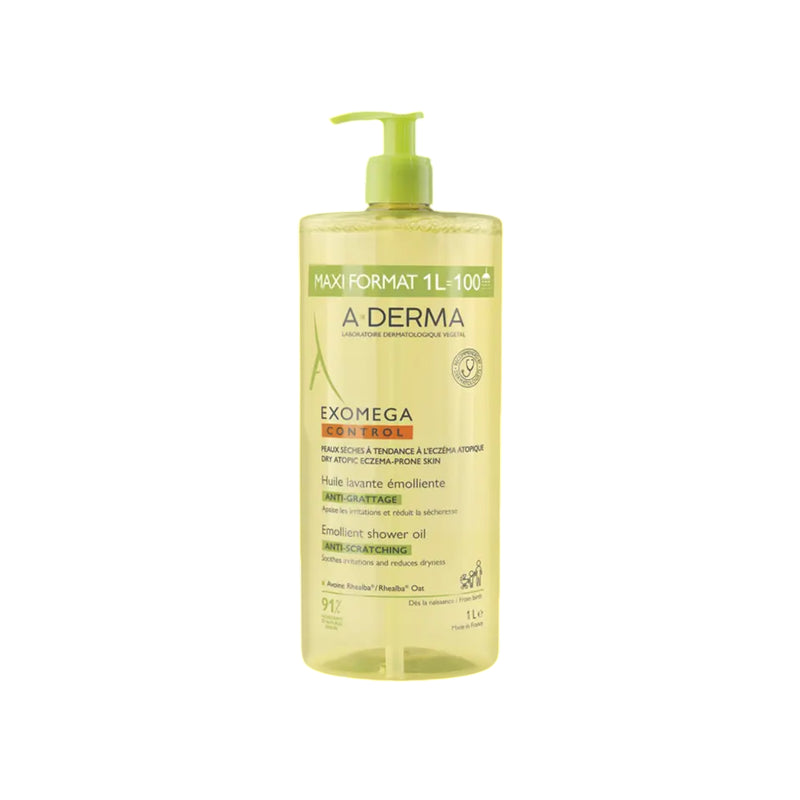 A Derma Exomega Control Aceite De Ducha Emoliente x 1 Litro
