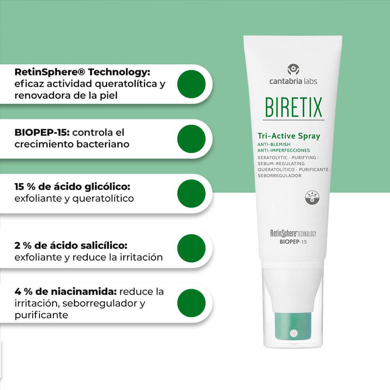 Cantabria Biretix Tri Active Spray Anti-Imperfecciones - Cantabria
