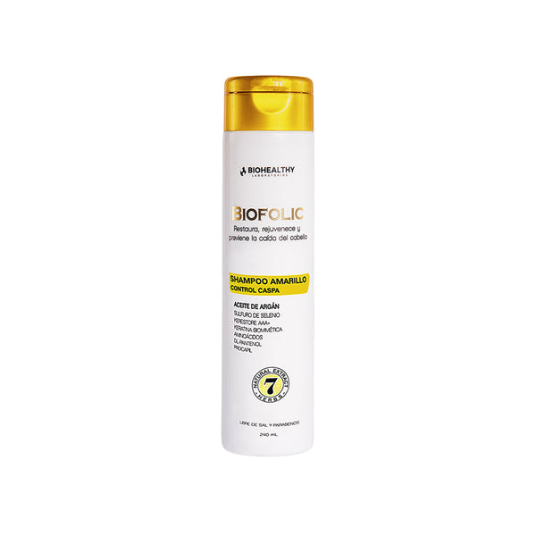 Biofolic Shampoo Amarillo Control Caspa x 240 ml | cuidado capilar | La Peau Colombia