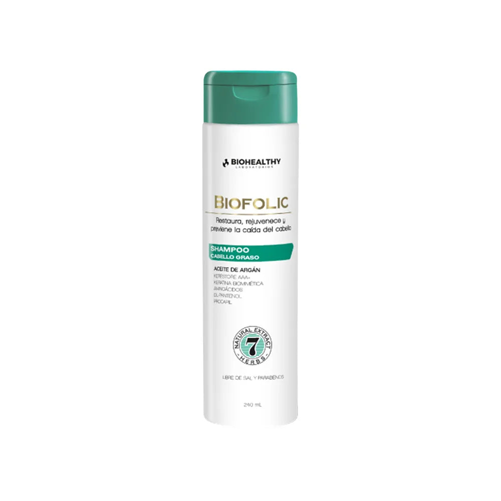 Biohealthy Biofolic Shampoo Cabello Graso x 240 ml - Biohealthy