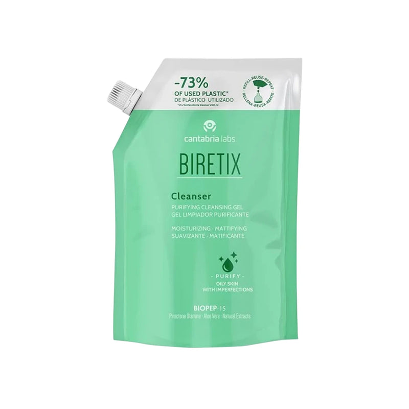 Cantabria Biretix Cleanser Gel Limpiador Purificante Refill x 400 Ml - Cantabria