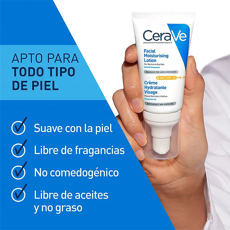 Cerave Locion Facial Hidratante AM SPF30 x 52 ml - Cerave