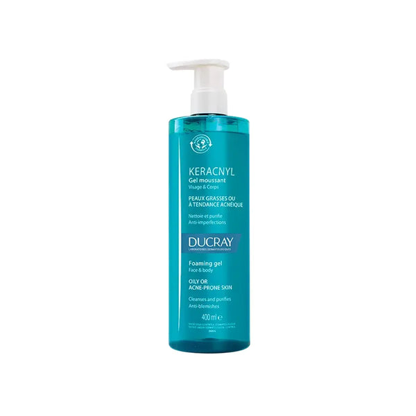 Ducray Keracnyl Gel Limpiador Espumoso x 400 ml - Ducray