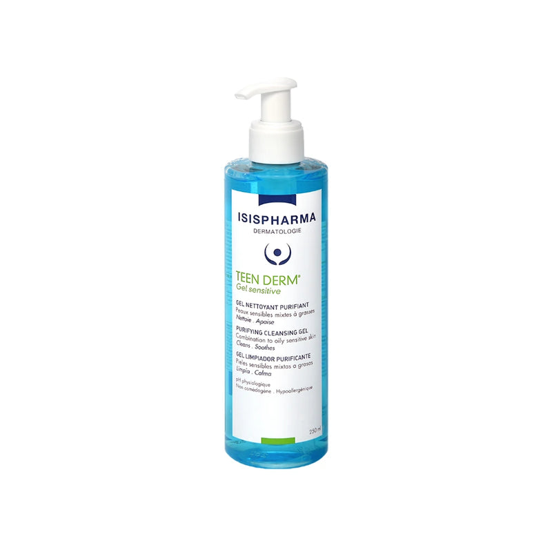 Isispharma Teen Derm Gel Sensitive Limpiador Purificante x 250 ml - Isispharma
