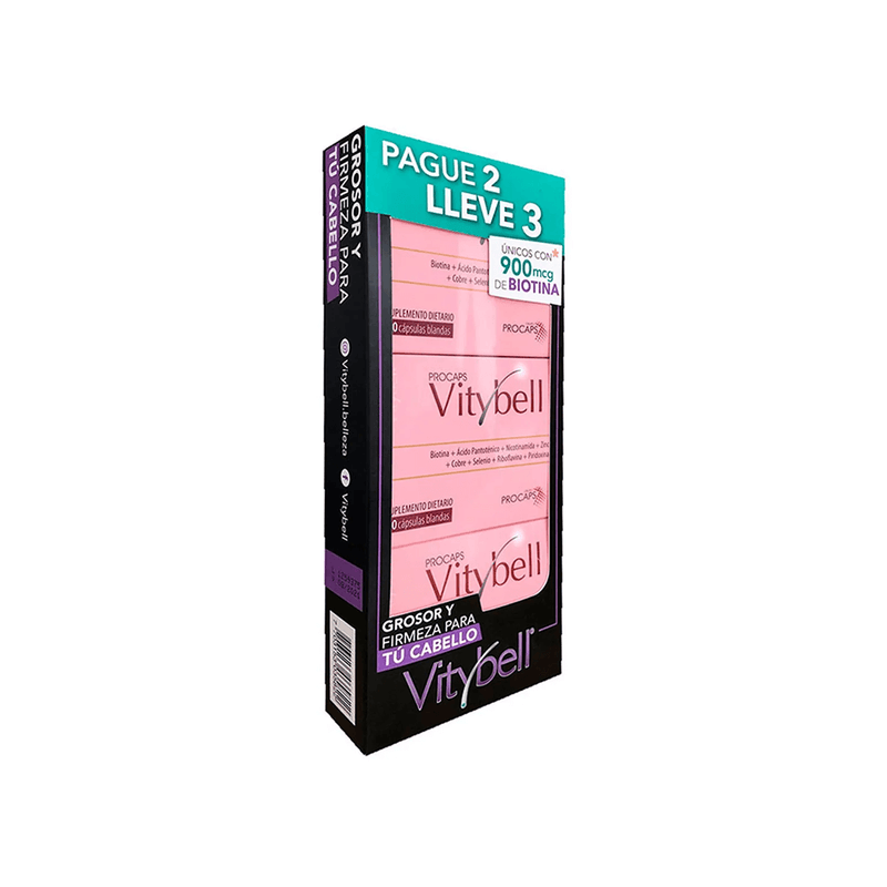 Kit Vitybell Pague 2 Lleve 3 Cajas x 30 Capsulas - Vitybell