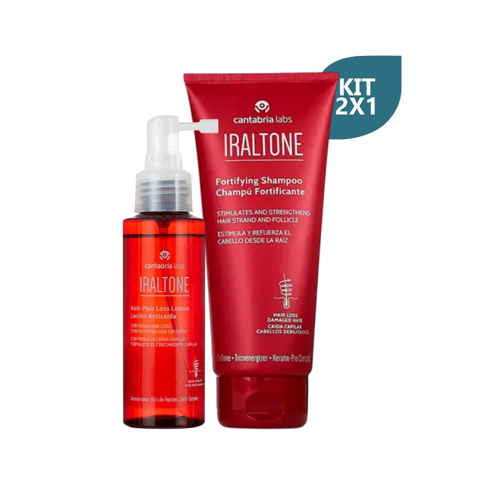 Kit Cantabria Iraltone Locion Anticaida x 100 ml Gratis + Iraltone Champu Fortificantte x 200 ml