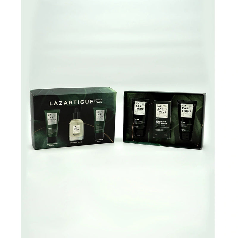 Kit Lazartigue Serum Stronger x 50 ml Gratis Repair Mascarilla x 50 ml Y Fortify Shampo x 50 ml - Lazartigue