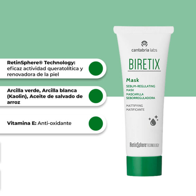 Biretix Mascarilla Seborreguladora x 25 Ml