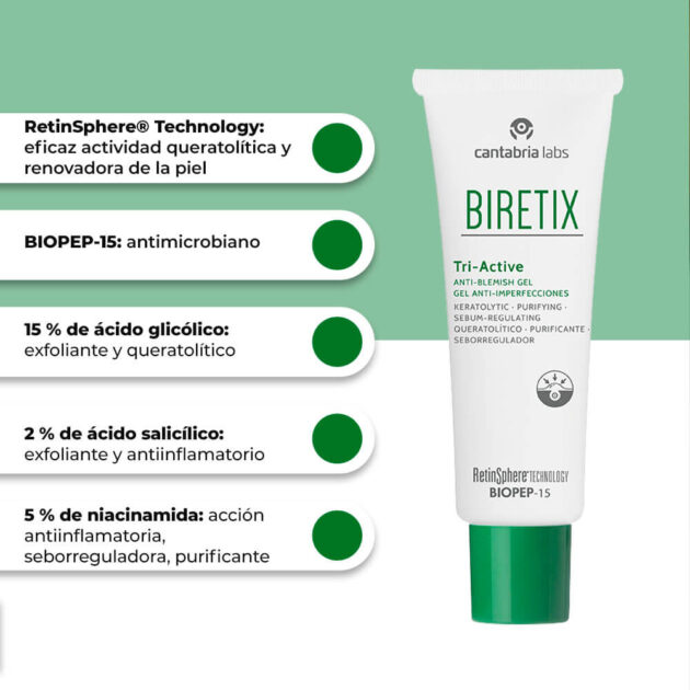 Biretix Triactive Gel Anti-Imperfecciones x 50 Ml