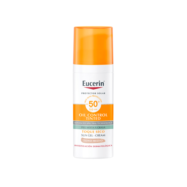 Eucerin Solar Oil Control Toque Seco SPF50 Tono Medio