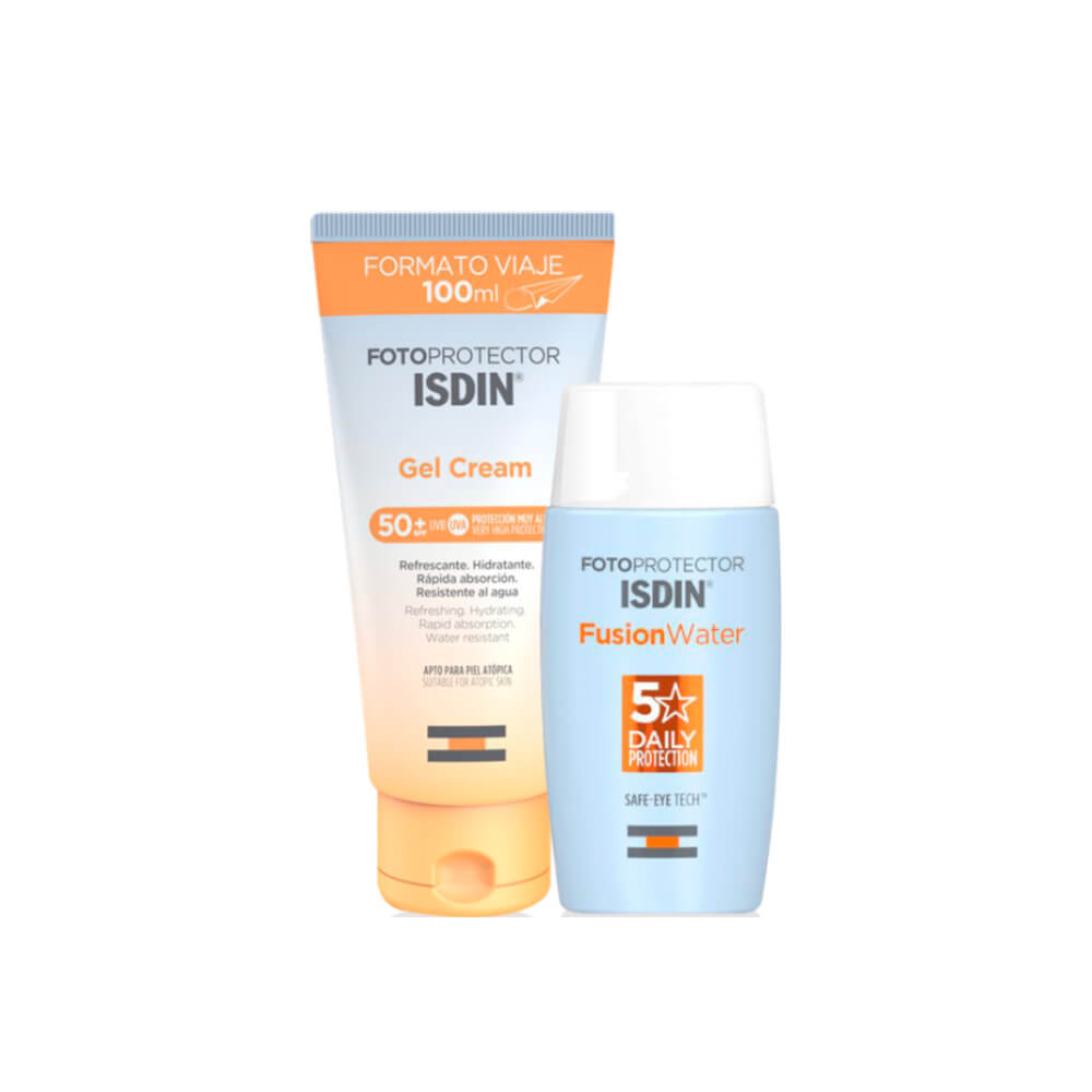 Pack Isdin Fusion Water + fotoprotector Gel Cream