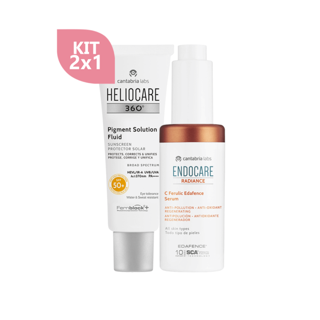 Kit Endocare Radiance C Ferulic Serum + Heliocare Pigment Solution