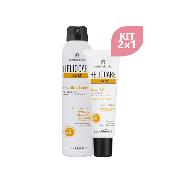 Kit Heliocare Water Gel 50 ml + Heliocare Invisible Spray 200 ml