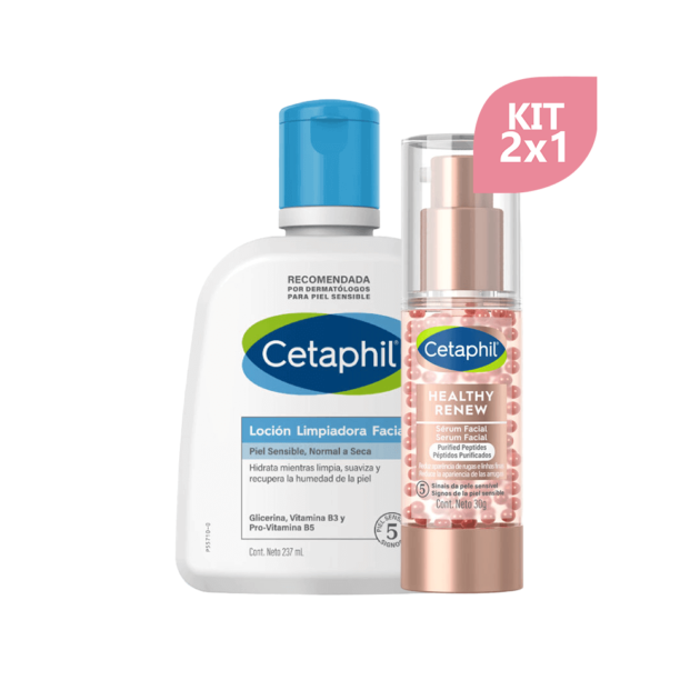 Kit Cetaphil Healthy Renew Serum + Cetaphil Limpiador Piel Sensible x 237 ml